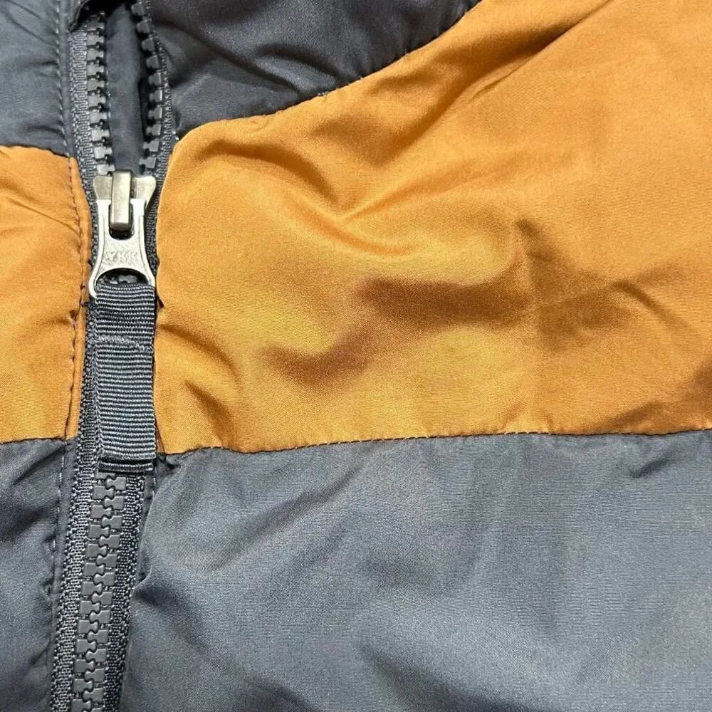Swiss Tech Hooded Puffer Jacket Youth XL 14-16 Gray/Gold Color Fleece Lined